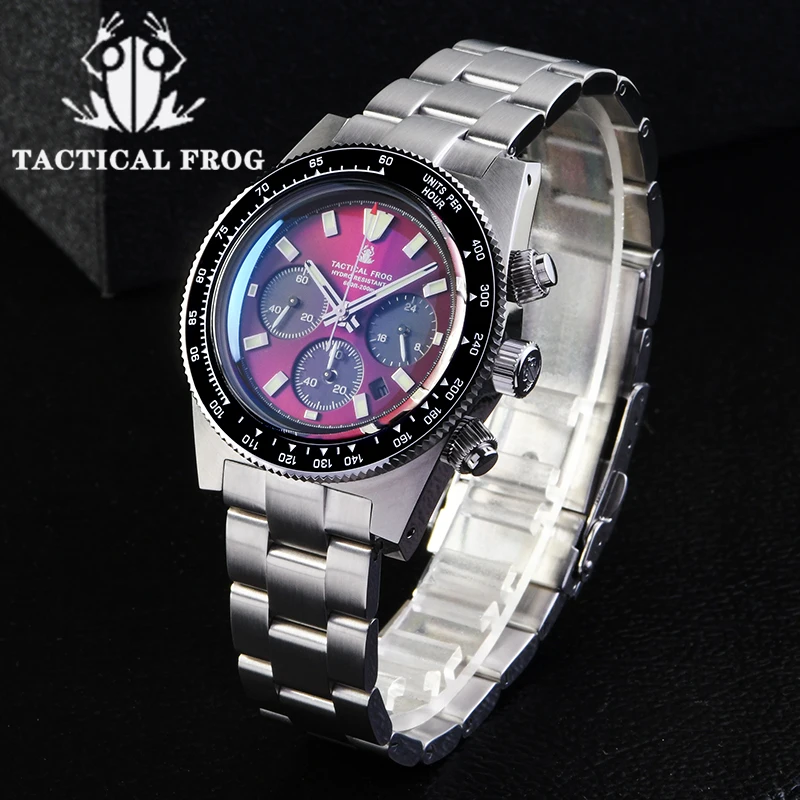 Seiko Watch Prospex - 전술 개구리 크로노 그래프 시계 V2