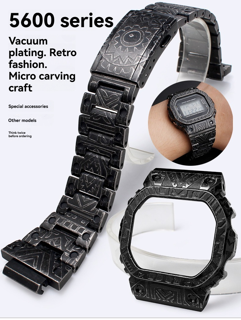 Casio Watch G-Shock Dw-5600 - DW5600 스테인리스 스틸 베젤 스트랩, 퀵