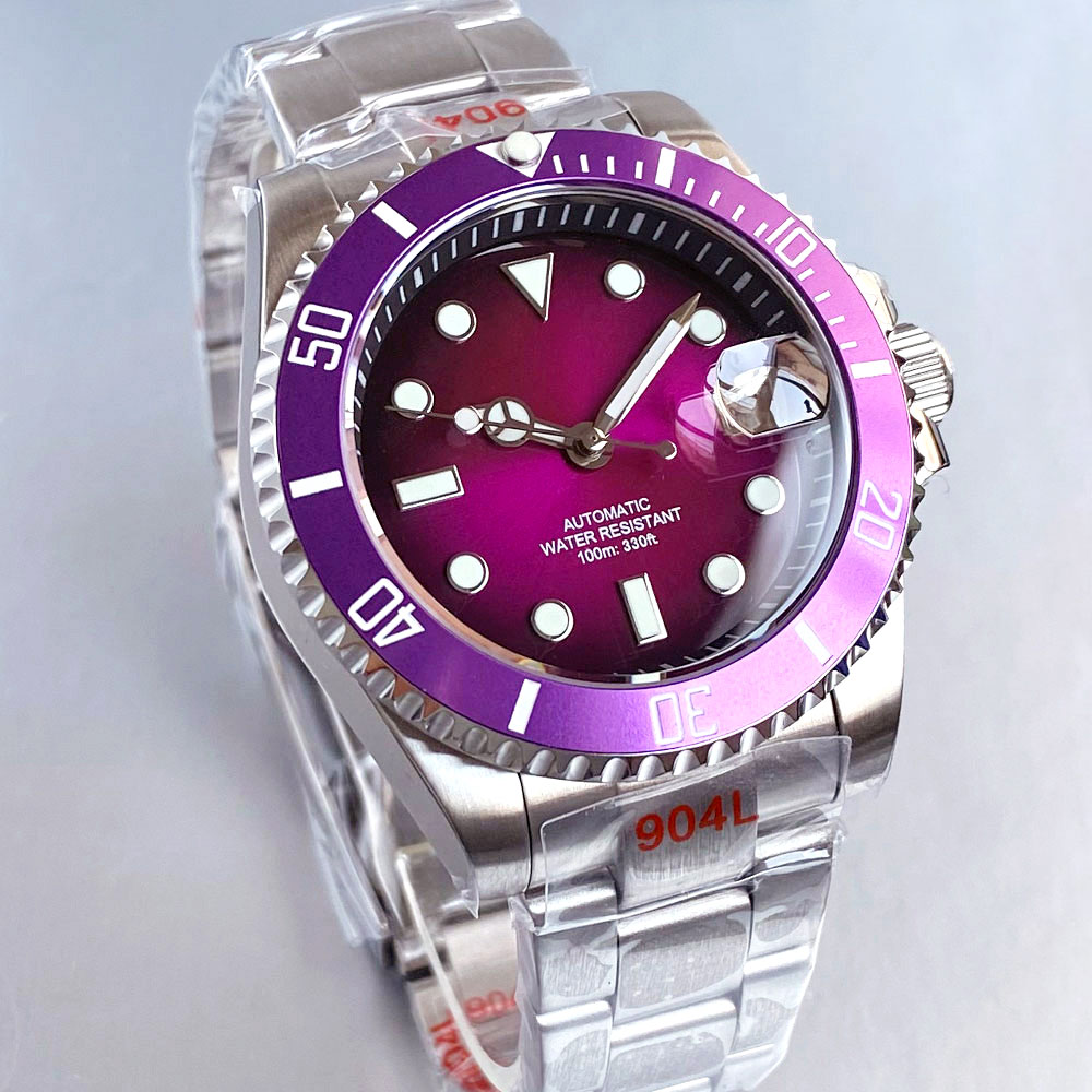 탄도리오 미스티 퍼플/레드 무균 40mm NH35A 자 - Stainless Bracelet Diver 리뷰 및 가격