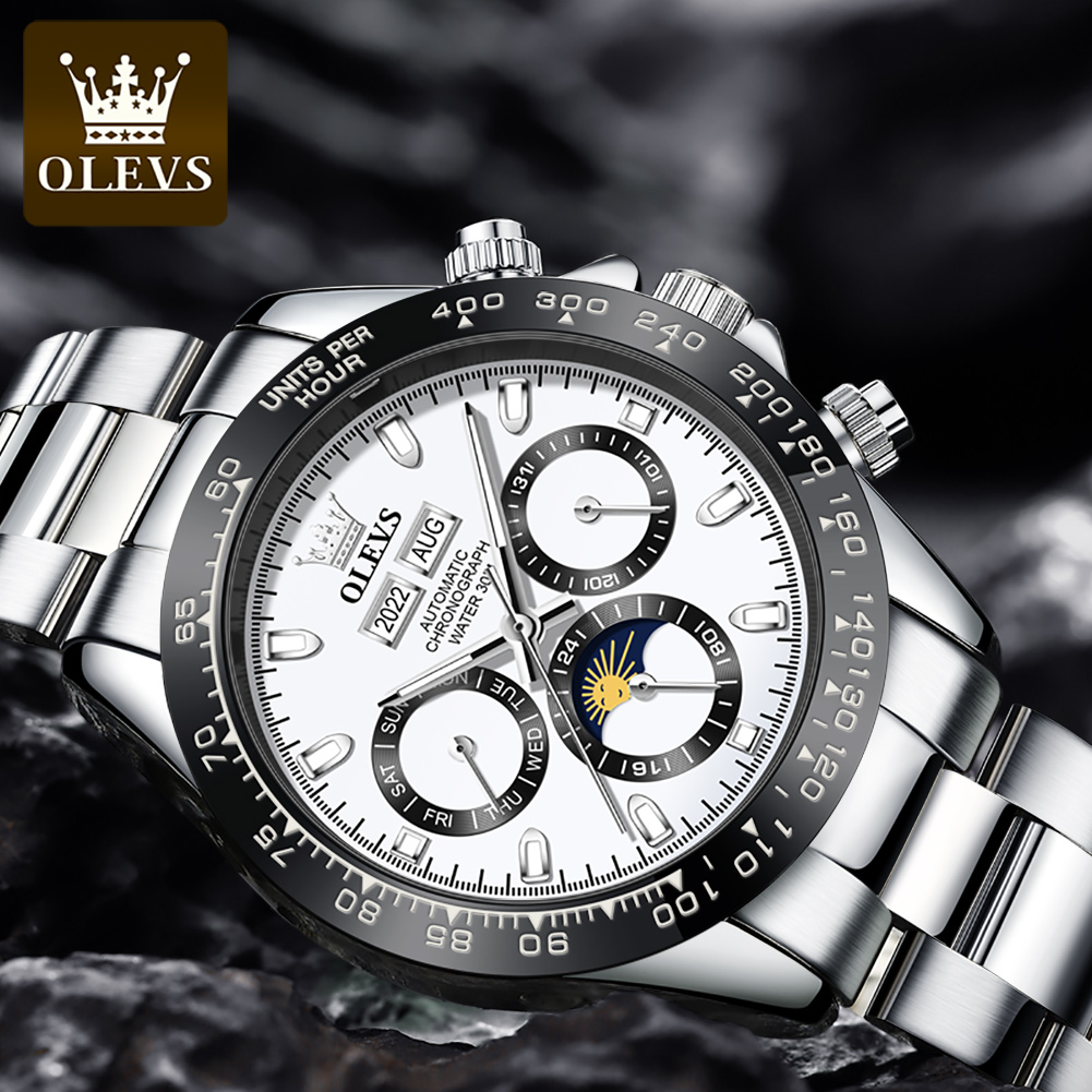 OLEVS 6654 럭셔리 남성용 시계 크로노 그래프  - Omega Watch Seamaster 리뷰 및 가격